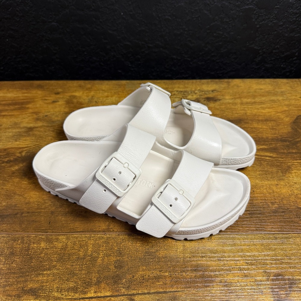 Birkenstock Arizona EVA White Rubber Sandals Women 6-6.5 EU 37